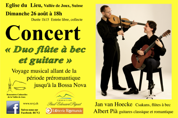 Duo flûte à bec et guitare
