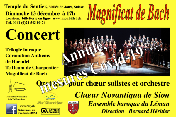 ANNULE – Concert Magnificat de Bach