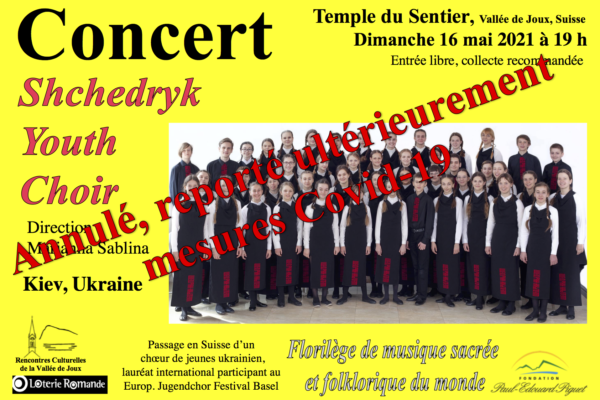 Shchedryk Youth Choir (UK) – annulation