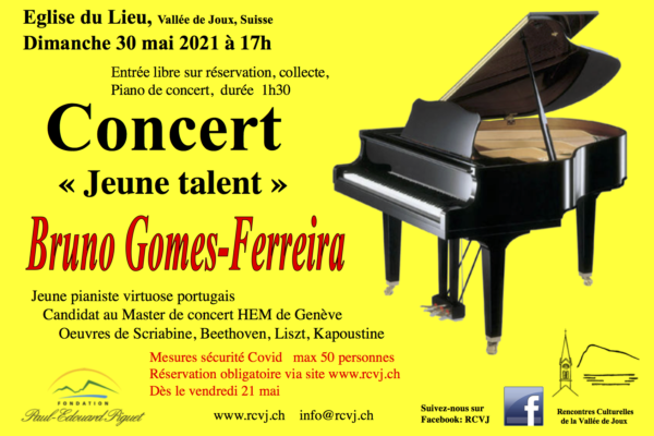 Concert « Jeune talent » Bruno Gomes-Ferreira