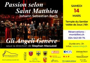 Gli Angeli Genève – La Passion selon Saint Matthieu de Bach