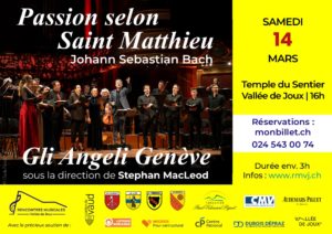 Gli Angeli Genève – La Passion selon Saint Matthieu de Bach