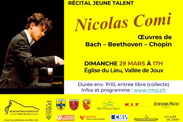 Récital « Jeune talent » – Nicolas Comi