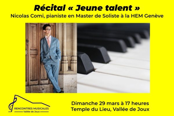 Récital « Jeune talent » – Nicolas Comi